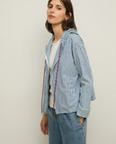 Blue and White Striped Jacket