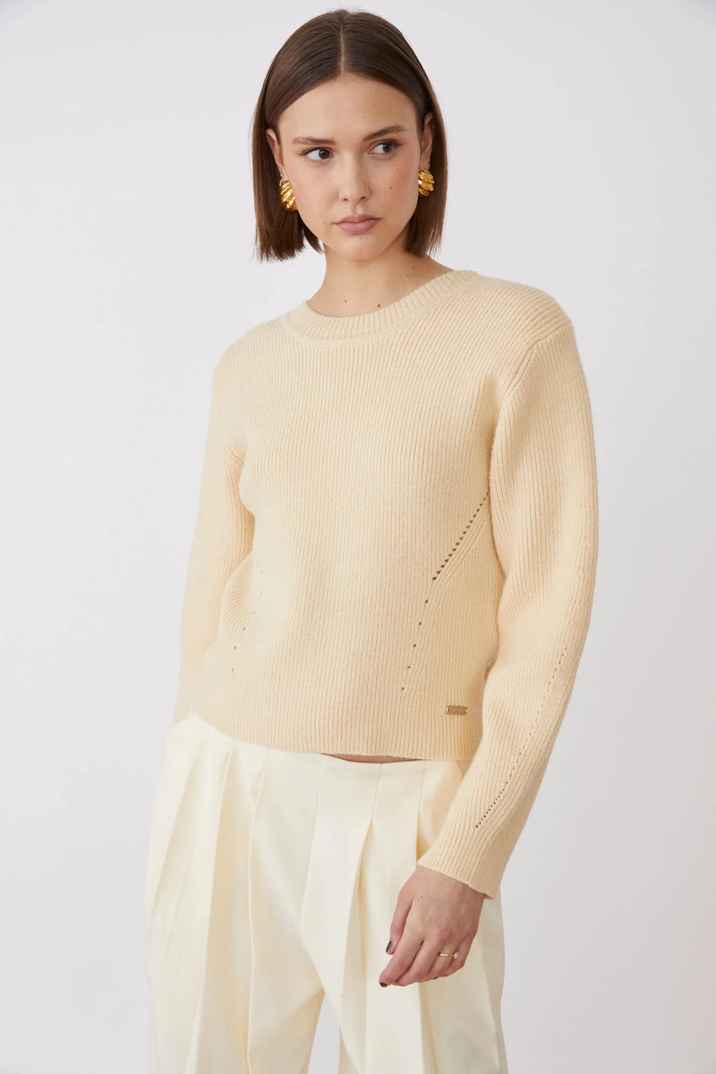 Macrame top in Cream