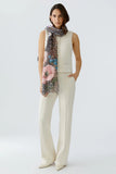 Oui Leopard and Floral Scarf