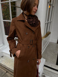 Tome Brown Suede Coat