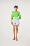 Light Blue Denim Shorts with Belt