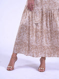 “Monaco” dress in snow leopard pattern