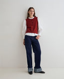 White Cotton Shirt with Embroidered Sleeve
