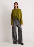 Super Soft Moss Green Alpaca Blend Sweater