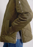 Khaki Green Satin Cape Style Jacket