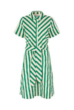 Tullell Dress in Green Stripe