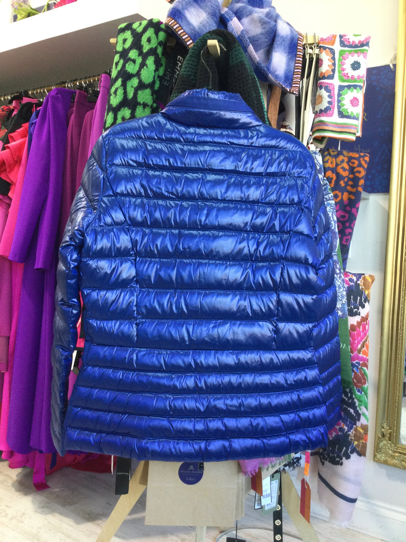 Lila short padded jacket in mystic blue