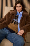 OUI Fur Free Jacket in Taupe