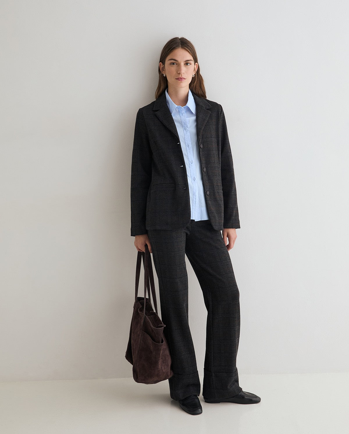 Check Knit Trousers