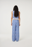 Blue & White Check Trousers