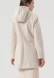 Hooded Wool Coat with Pocket detail