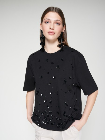 Black Sequin T-shirt