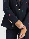Navy Jacket With Embroidered Stars