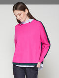 Pink Navy & Green Wool Jumper