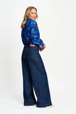 Jade Bloom Shirt in Cobalt Blue