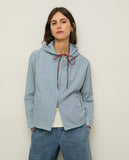 Blue and White Striped Jacket