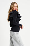 Dark Blue Glitter Top
