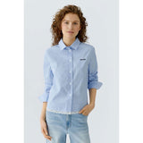 Blue and White Check Shirt