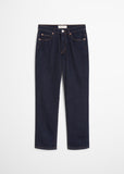Dark Denim Marc O Polo Cropped Straight Leg Jeans