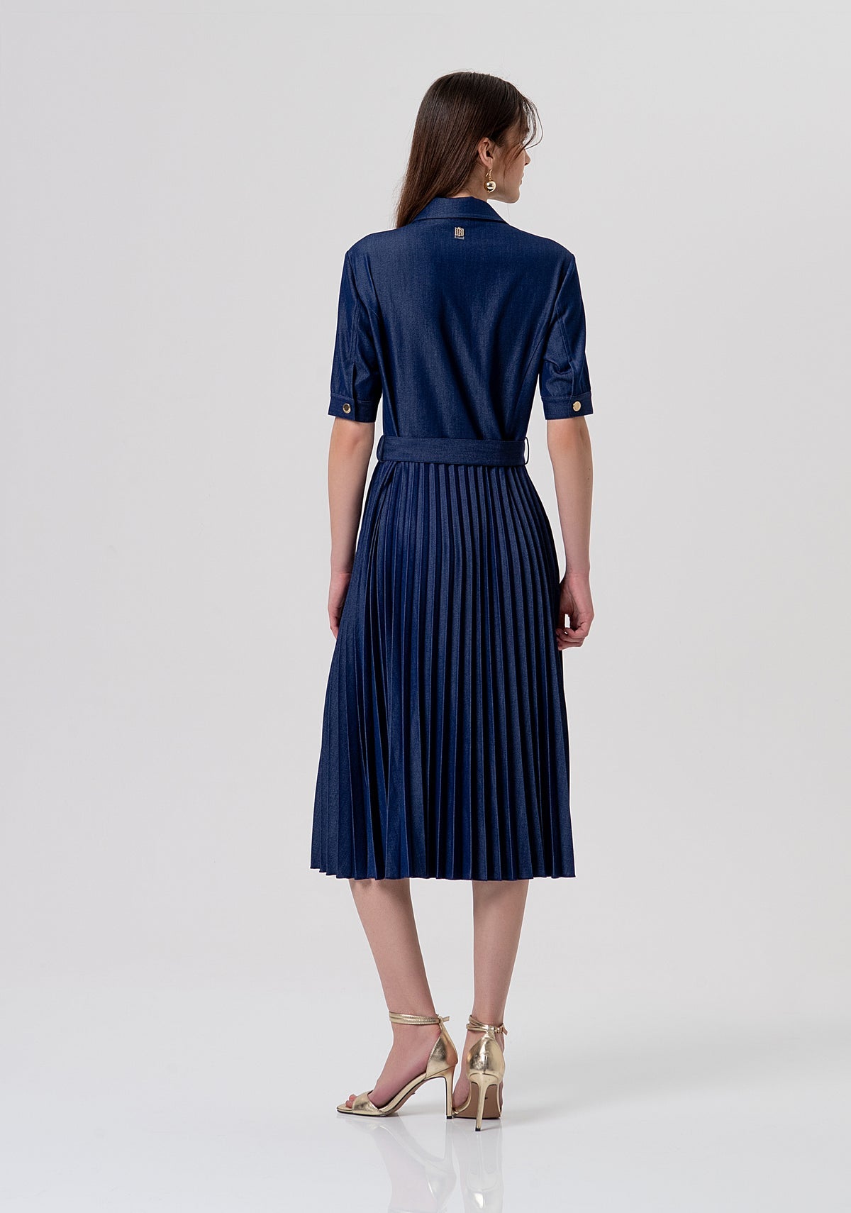 Denim chemisier dark blue dress