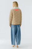 Reversible outdoor jacket in mixed materials
