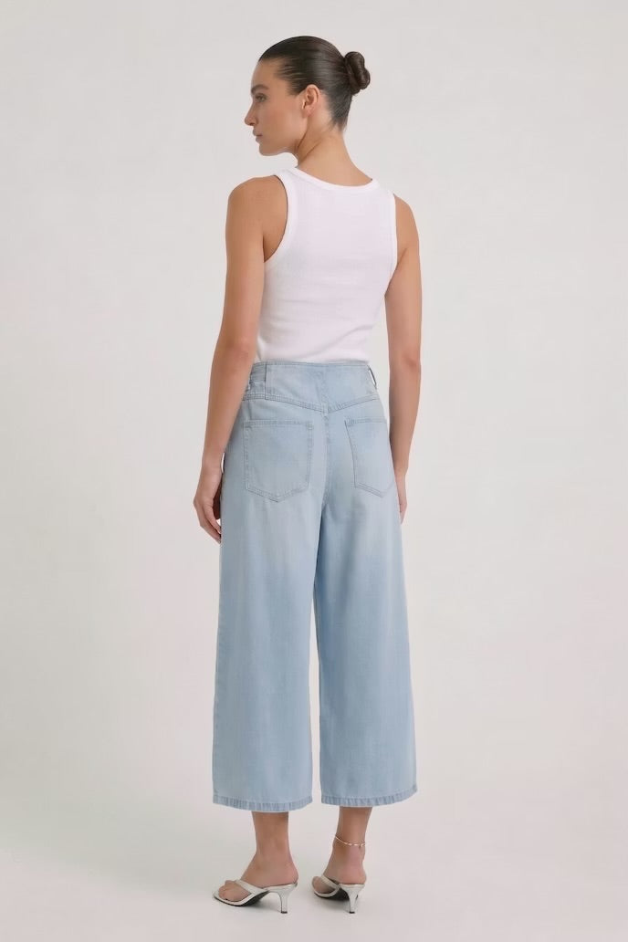Culotte in Light Blue Denim