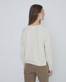 Round neck cotton sweater
