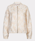 Feather Nude and Ivory Bomber