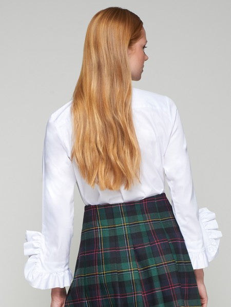 White Blouse with Frill Sleeves