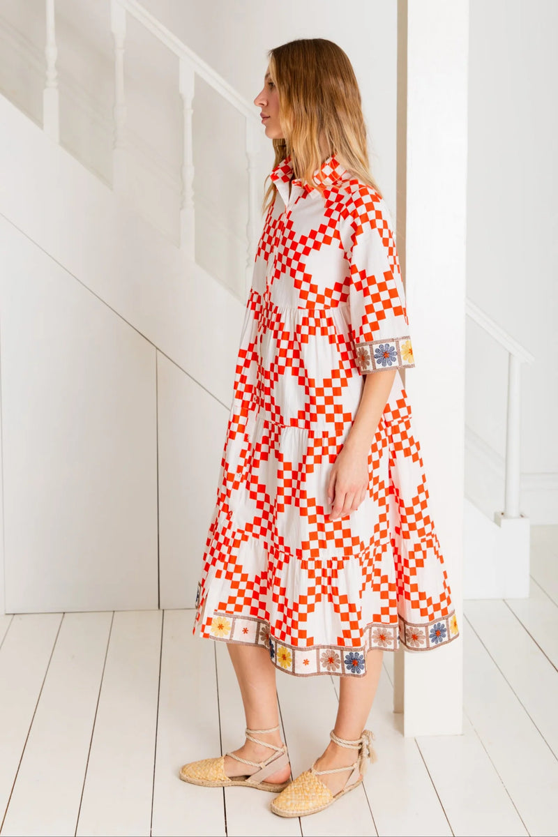 Koko dress in poppy red