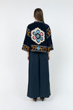 Exclusive velvet jacket featuring elaborate