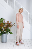 Brown Flower and Pink Anais Shirt