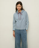Blue and White Striped Jacket