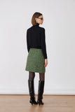 Cappa Skirt in Green Tweed