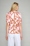 Pink and Terracotta Top with Collar
