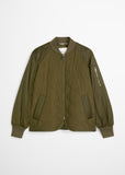 Khaki Green Satin Cape Style Jacket