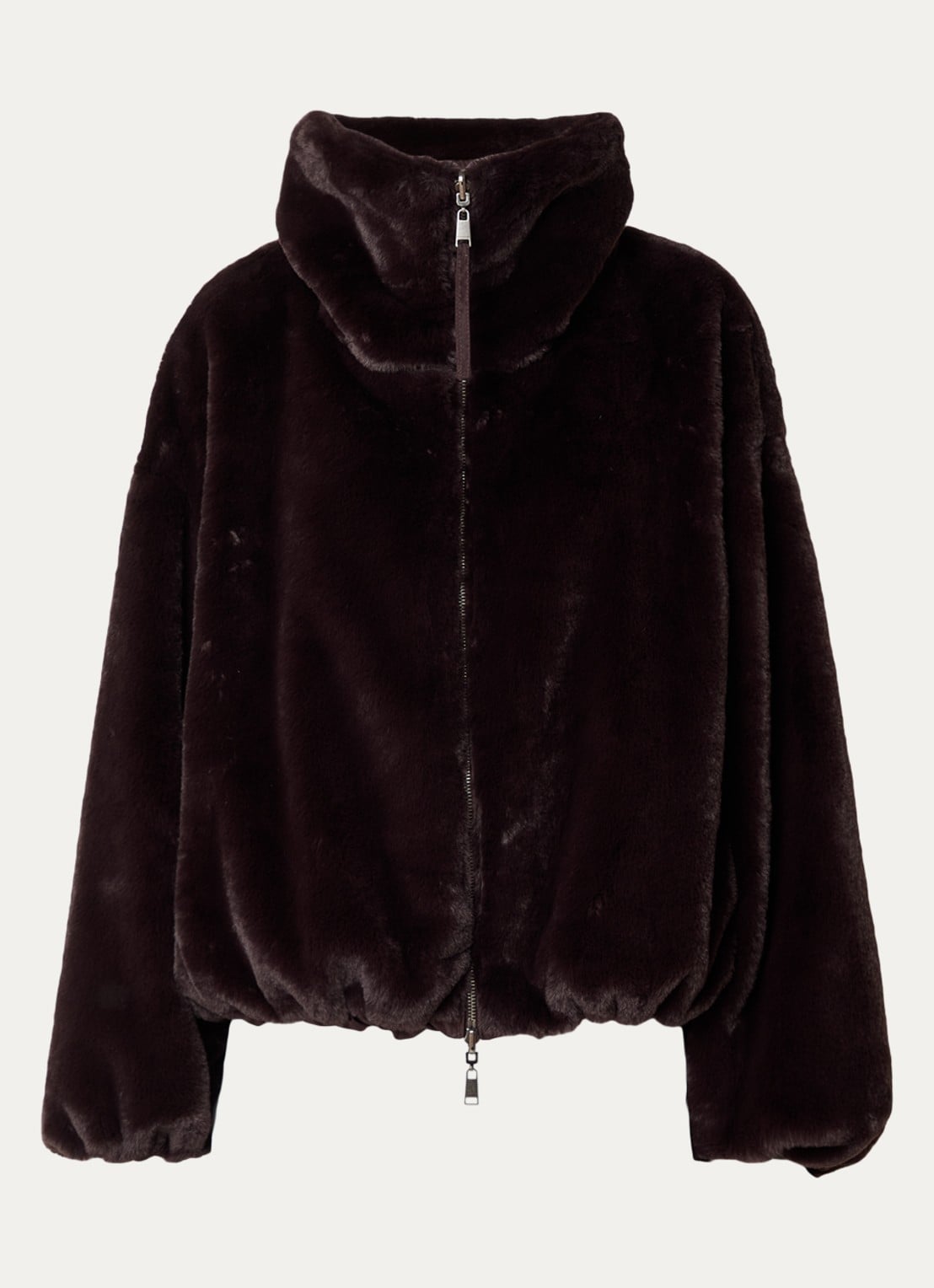 Deep Plum Reversible Fur Jacket