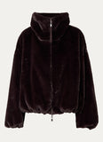 Deep Plum Reversible Fur Jacket