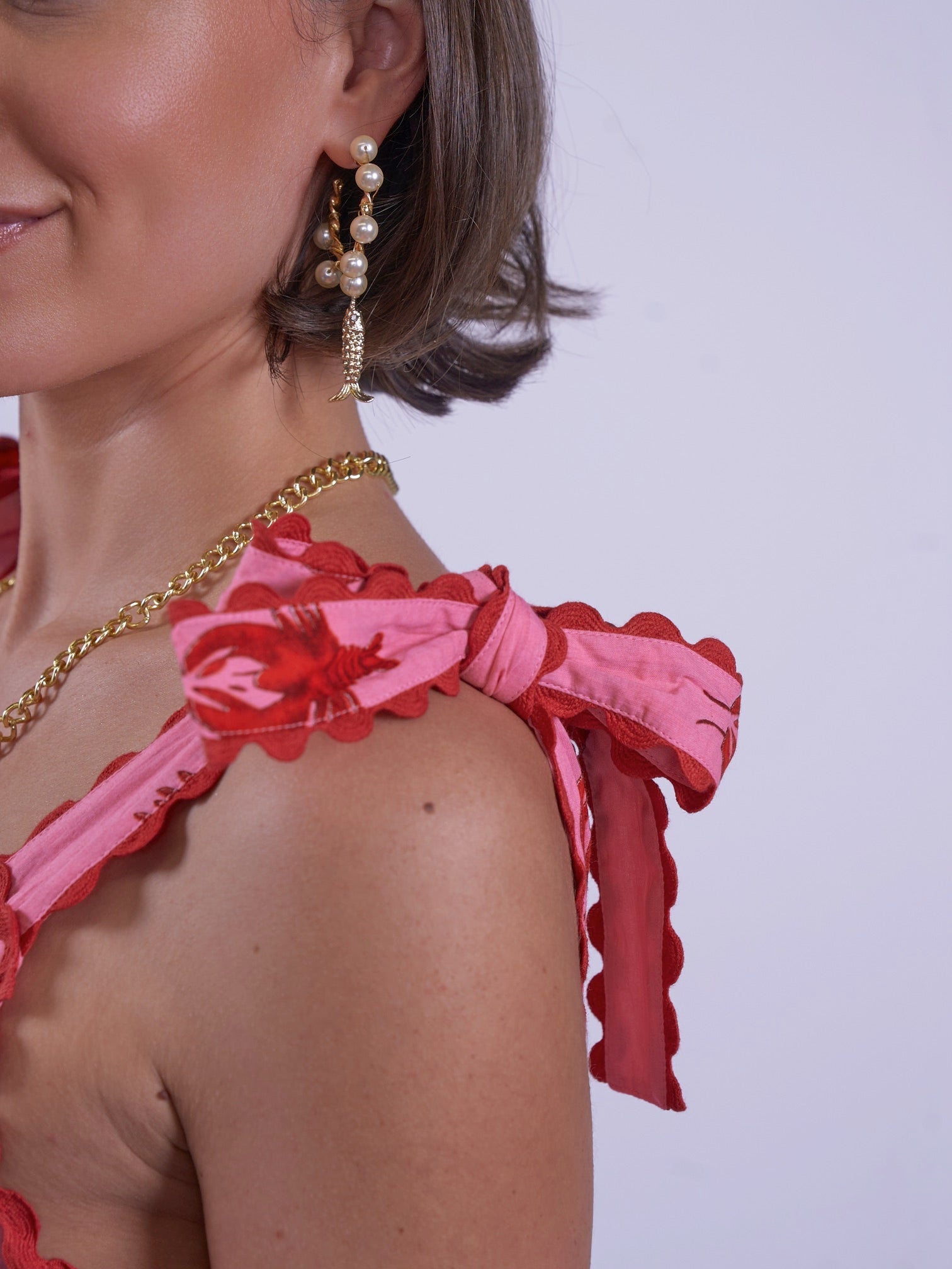 Amore dress in Lobster Print