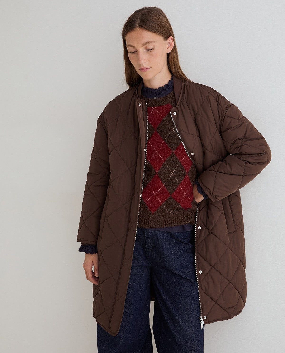 Chocolate Quilted Coat