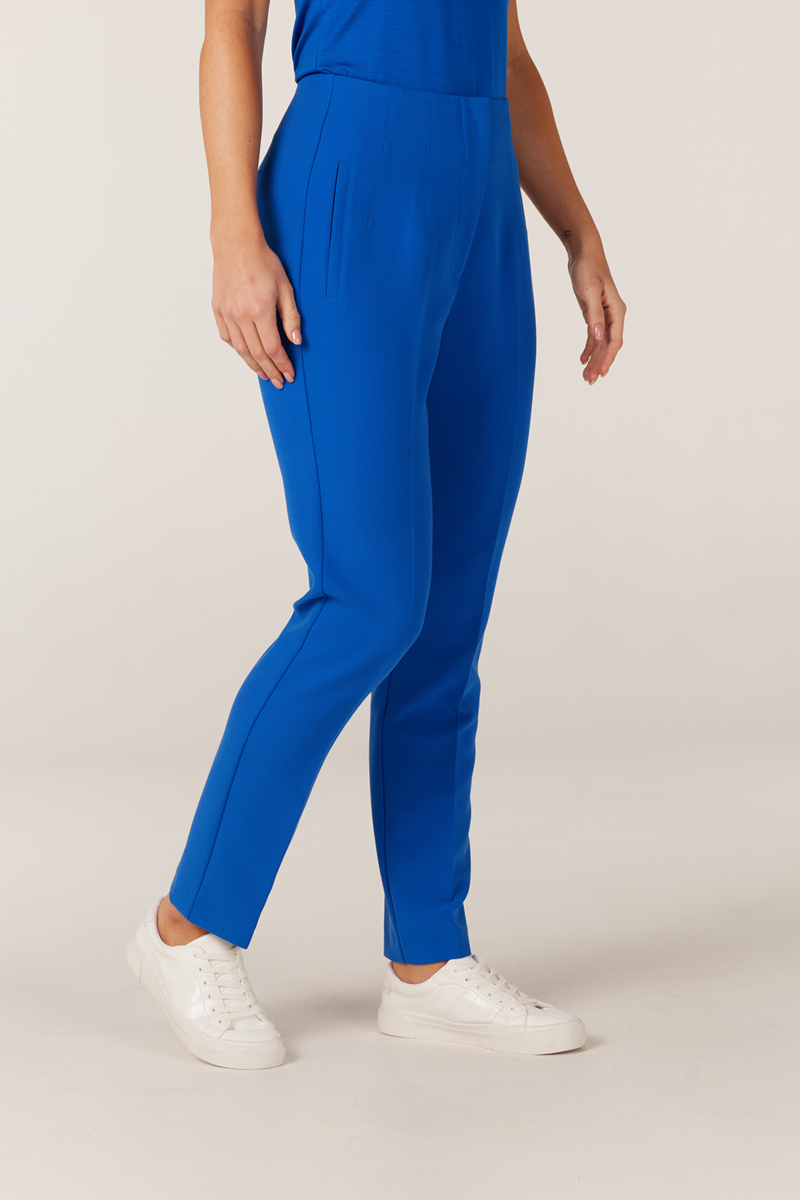 Royal blue trousers with high waist