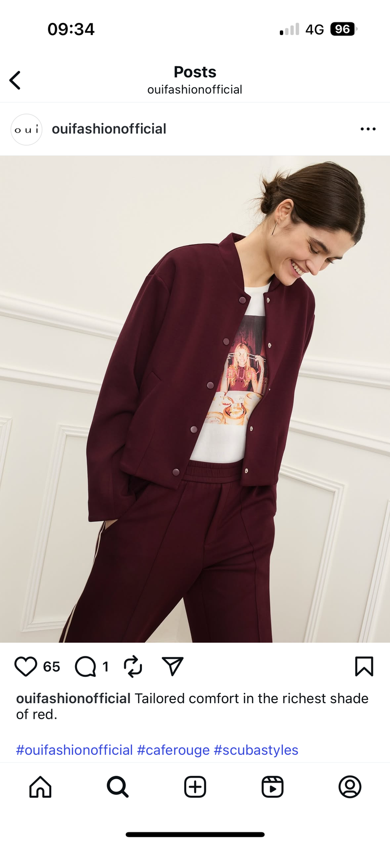 Blouson in modern scuba fabric