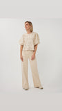 Beige Brocade Top