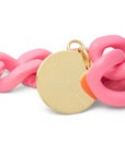 Flat chain bracelet in raspberry