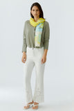 Large scarf in yellow and green with lemon motif