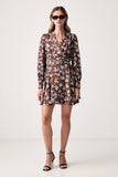 Coffee Sky Short Wrap Dress