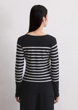 Navy and White Striped Organic Cotton Top
