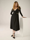 Black dress with gold chain