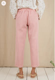 “Nova” barrel leg trousers in rosewater pink