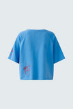 Blue Sweater with Red Embroidered Lobsters